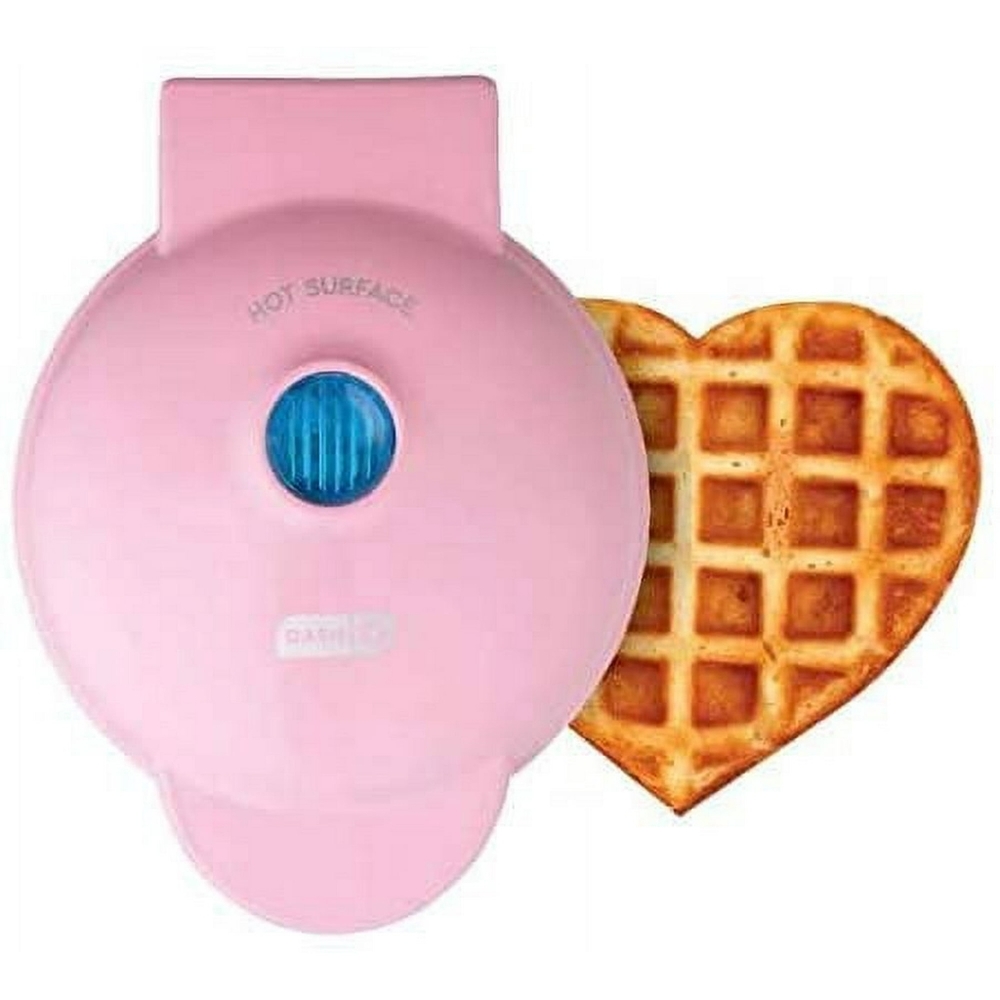 Dash pink heart waffle maker